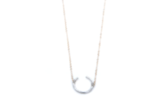 Open Circle-Mini- 14K GF chain