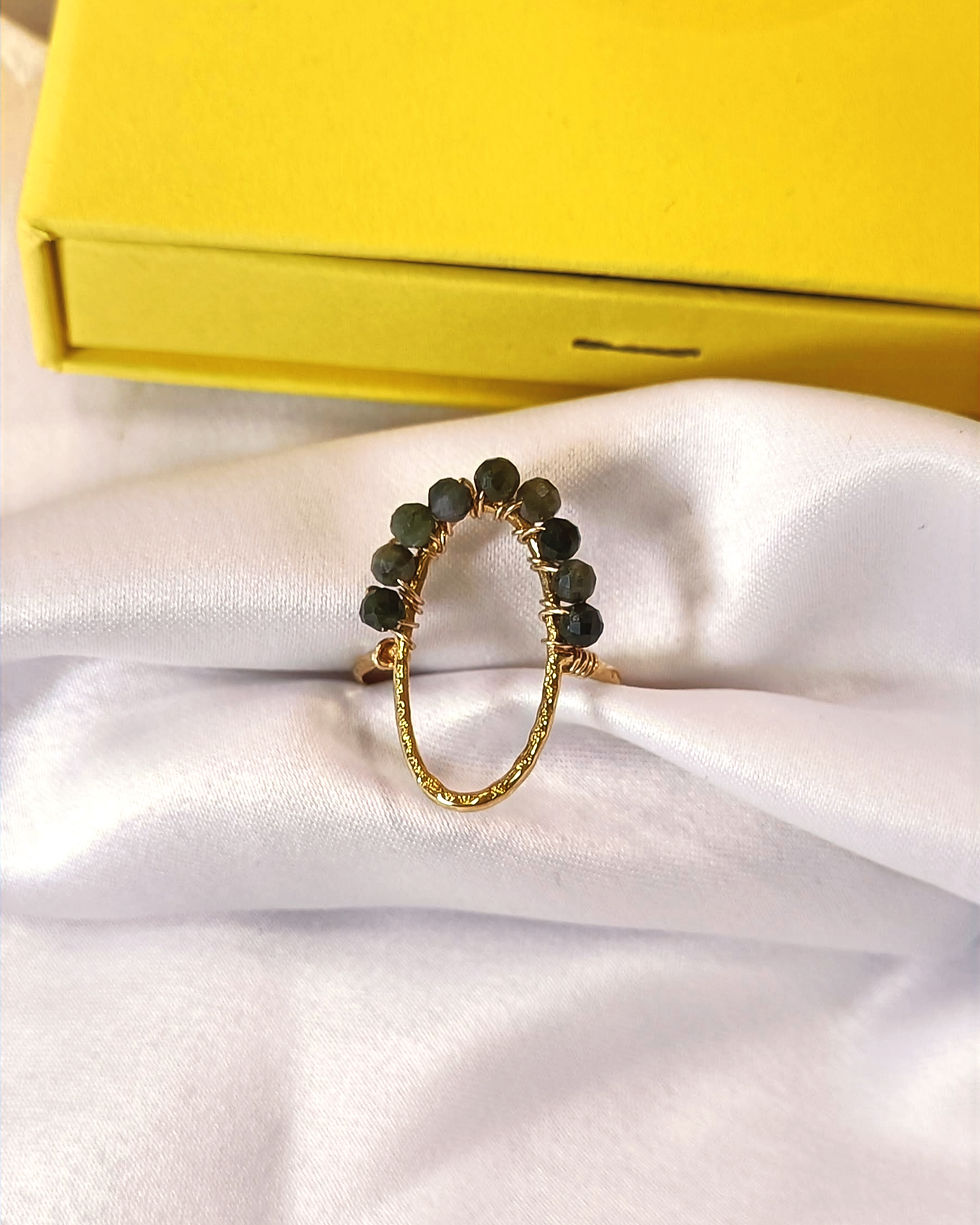Miniature : Bague Asma - Acier inoxydable doré