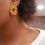 Miniature : Boucles d'oreilles Unity Madras - boucles d’oreilles tissu et acier inoxydable