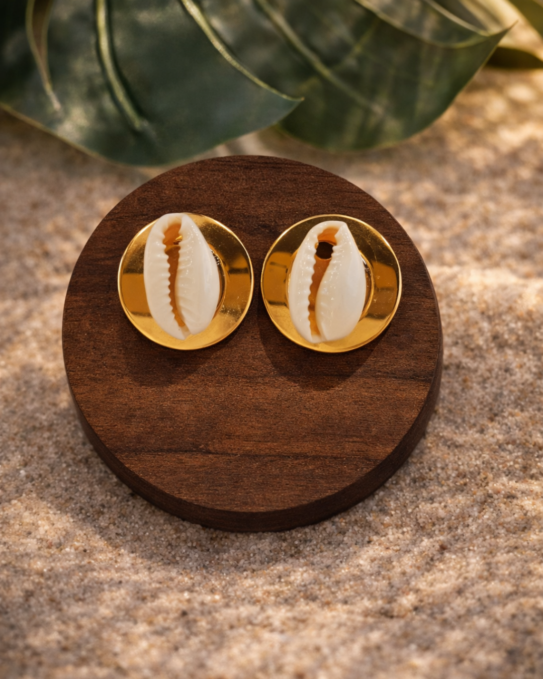 Boucles d'oreilles Cauri -  acier inoxydable