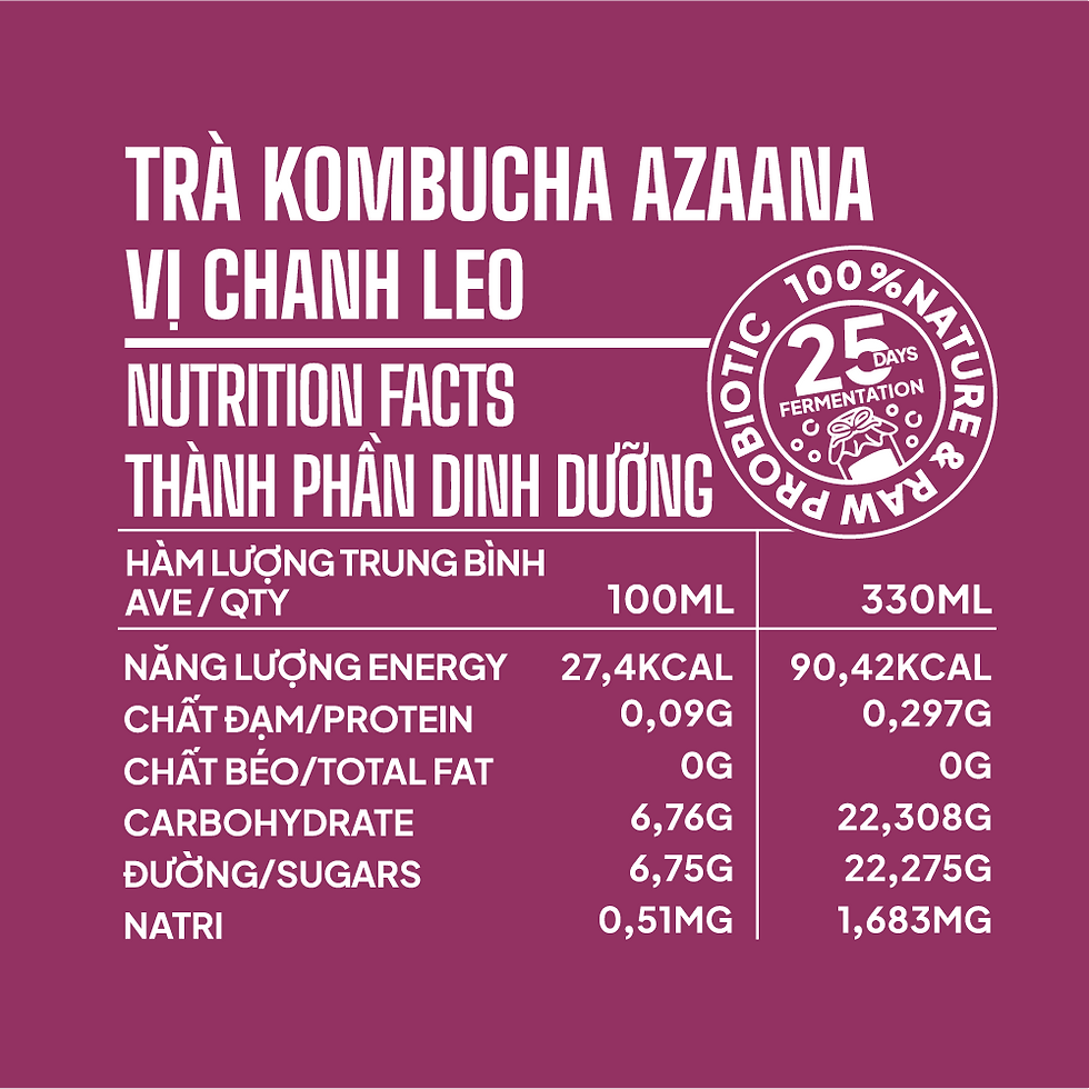 Thumbnail: Thùng 24 lon trà Azaana KOMBUCHA vị Chanh Leo (330ml/lon)