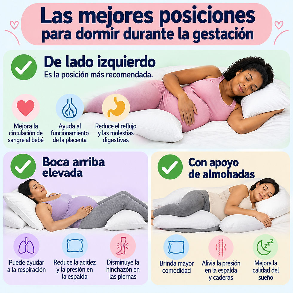 Las mejores posiciones para dormir durante la gestación