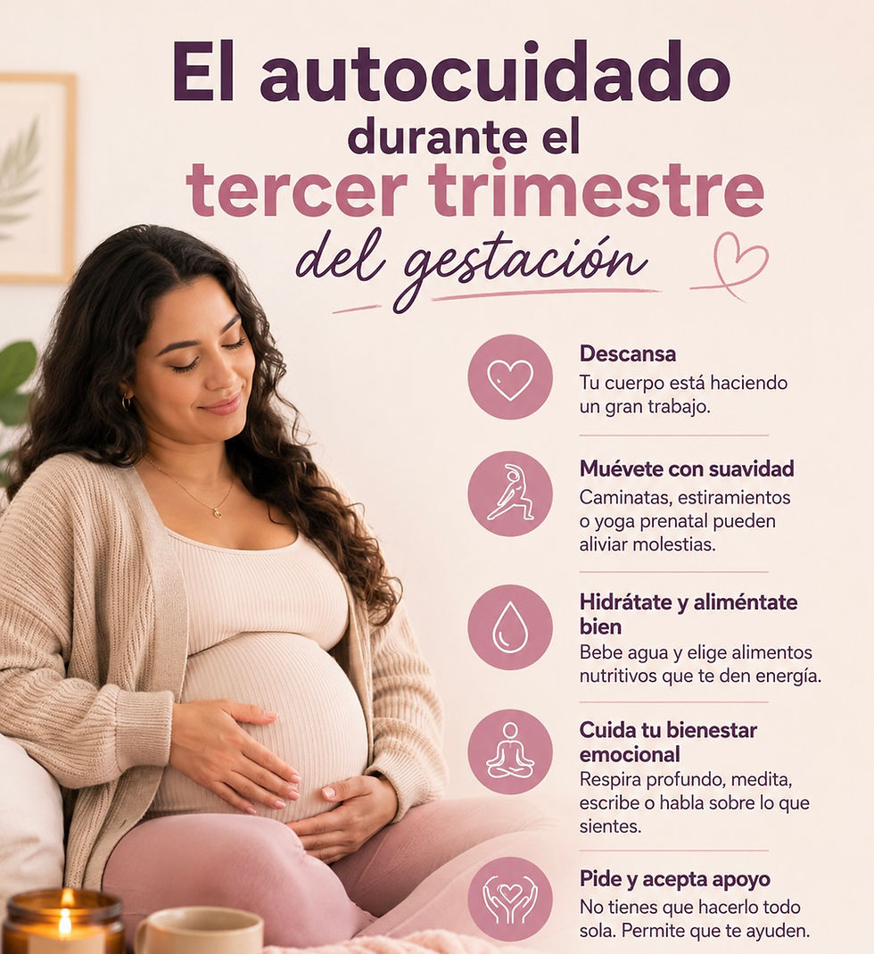 El autocuidado durante el tercer trimestre del gestación