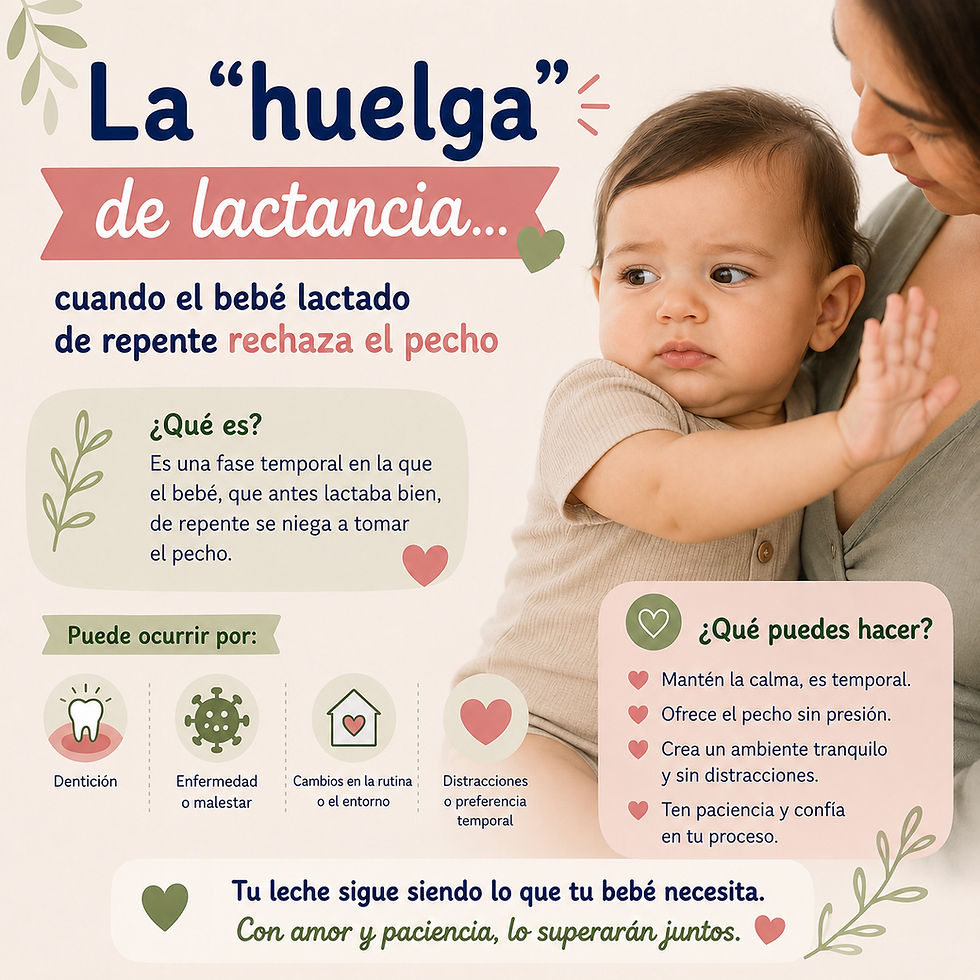 La “huelga” de lactancia...cuando el bebé lactado de repente rechaza el pecho