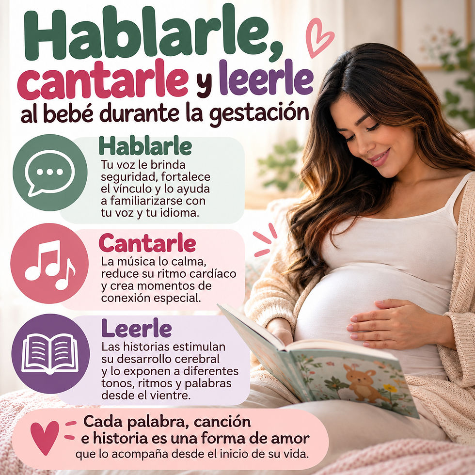 Hablarle, cantarle y leerle al bebé durante la gestación