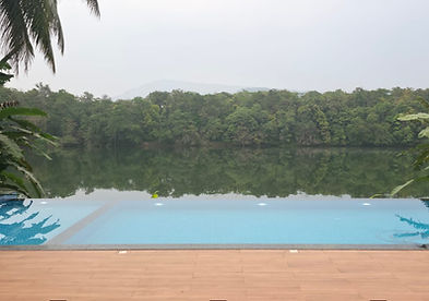 Infinity pool at VKJ International Hotel, Kuttampuzha, Kothamangalam