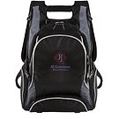 JR Gemstones Black Checkout-Friendly Compu-Backpack