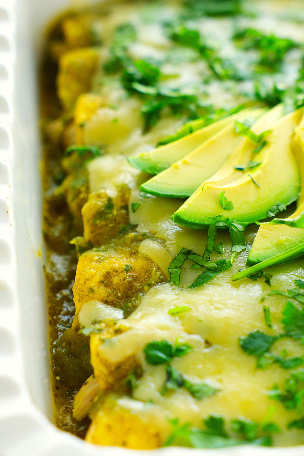 Cheese Enchiladas in Salsa Verde
