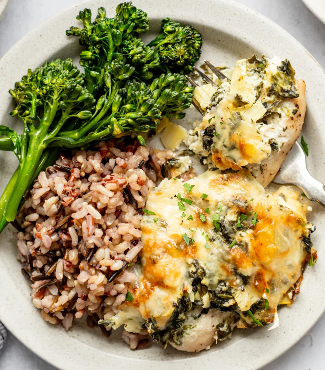 Spinach & Artichoke Baked Chicken