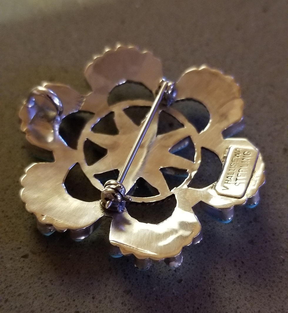 Thumbnail: Sleeping Beauty Turquoise Pin/Pendant by Vera Halusewa