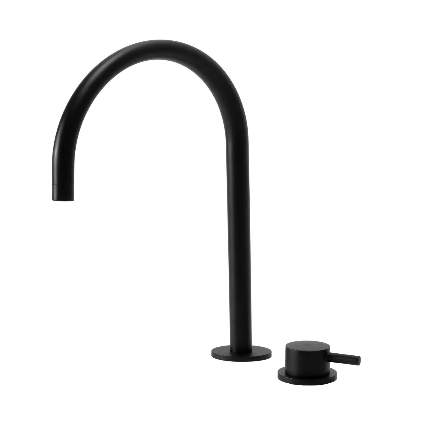 Grifería alta monocomando para baño (Milos Negro)