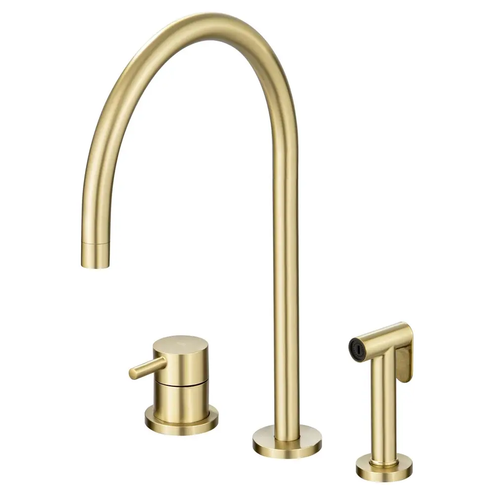 Grifo de cocina monocomando con ducha (Fuji dorado mate)