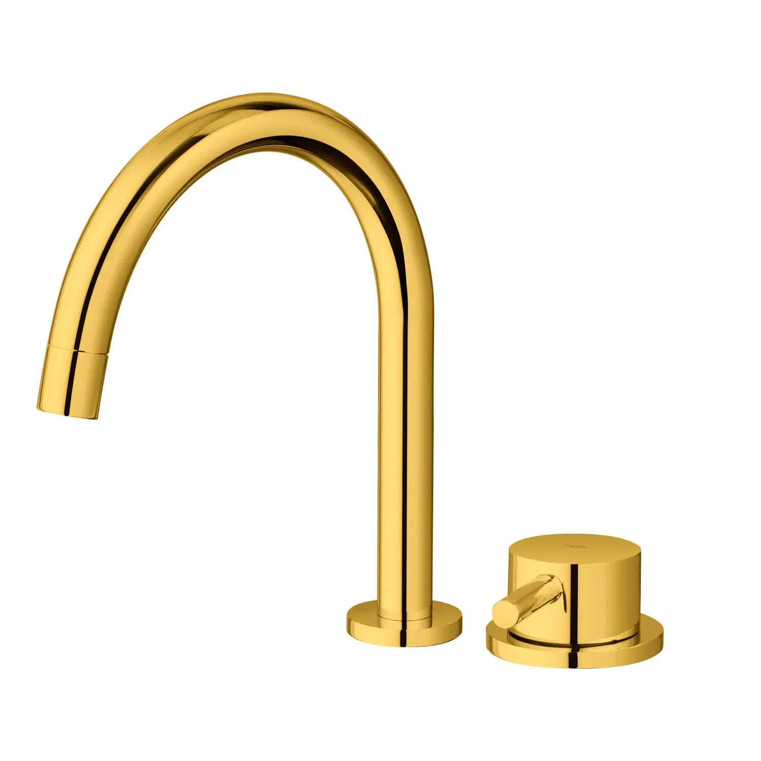 Grifería baja monocomando para baño (Milos Dorado gold)