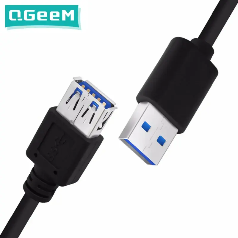 Thumbnail: QGeeM USB Extension Cable Cord Super Speed USB 3.0 Cable Male to Female