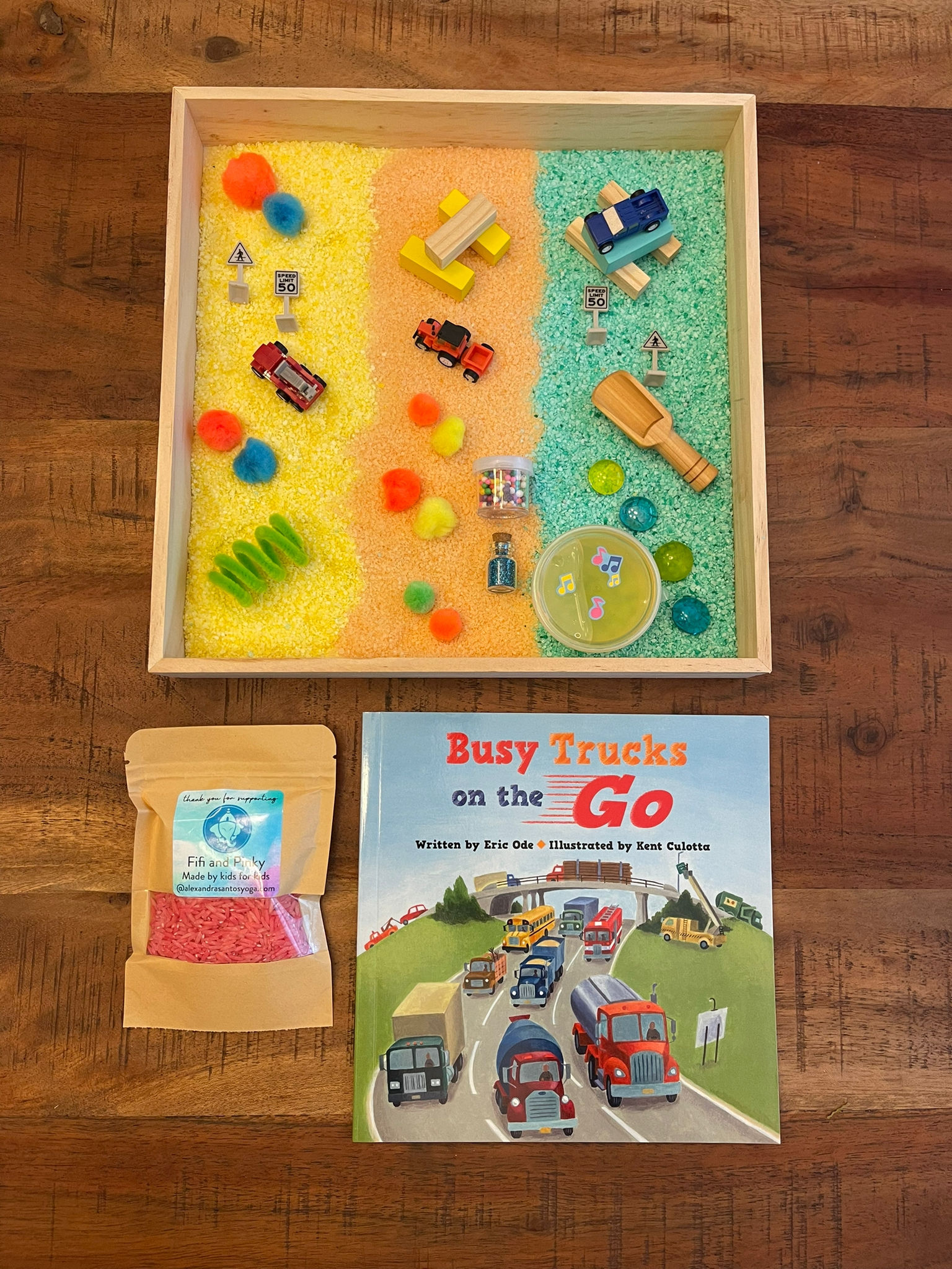 Trucks - Travel size. Half cup sensory filler bag. ($29 + Shipping)