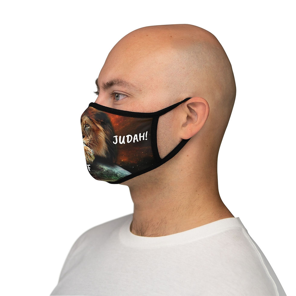 Thumbnail: Fitted Polyester Face Mask Lion of Judah!