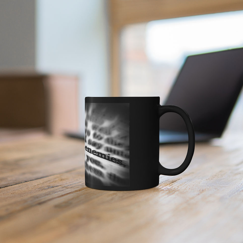 Thumbnail: Black mug 11oz Love your Enemies