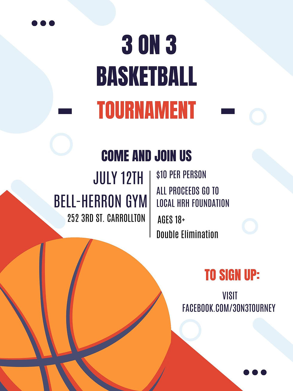 3v3 Basketball Tournament - July 12th, 2025