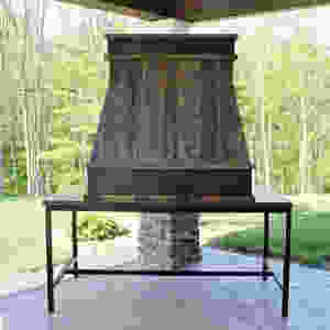 MODERN FARMHOUSE Must Have: Reclaimed Wood. Rustic industrial reclaimed wood Vent Hood from Keeriah. More inspo and review at lovinglygray.com.