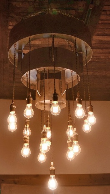 MODERN FARMHOUSE Must Have: Reclaimed Wood. Rustic Industrial Lighting from Keeriah. More inspo and review at lovinglygray.com.