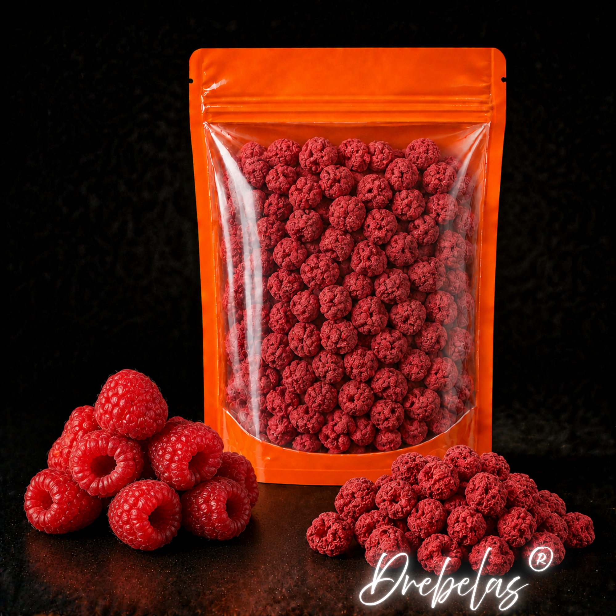 Getrocknete Himbeeren, naturbelassen