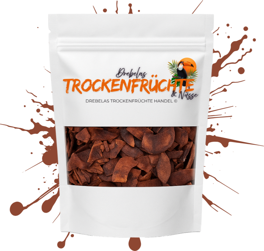 Kokos-Chips, im natürlichen Kakaopulver
