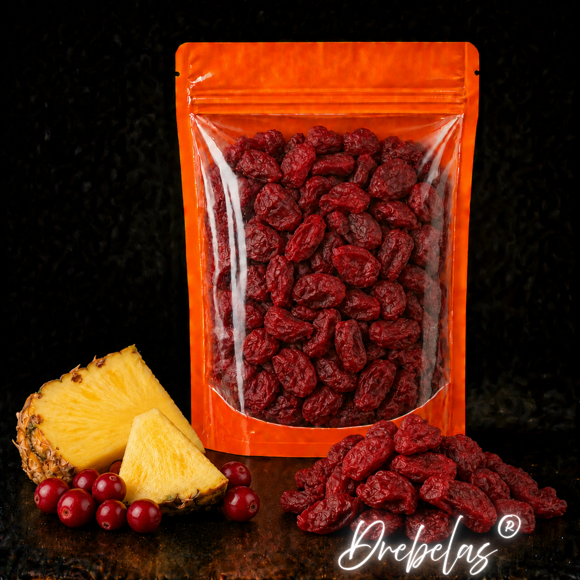 Getrocknete Cranberries, naturbelassen, mit Ananassaft