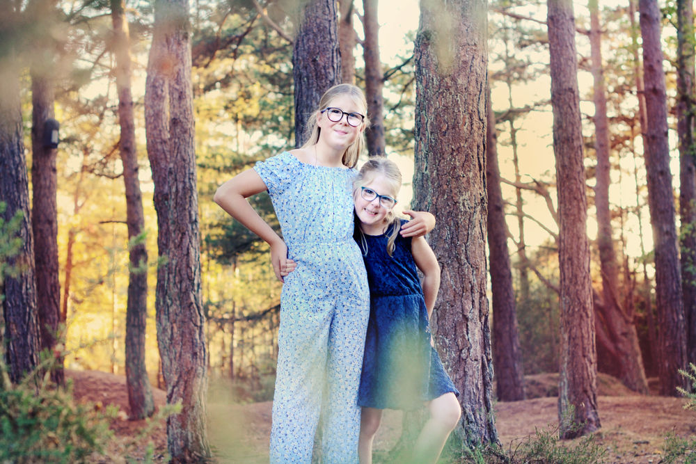 sister portrait golden hour