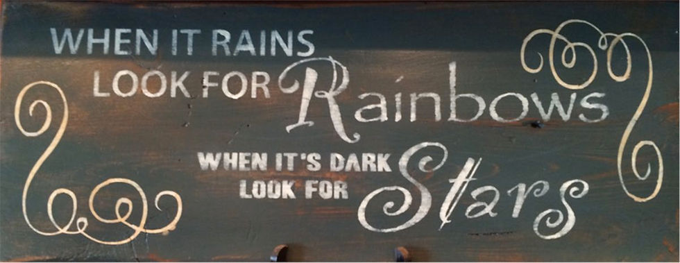 when it rains, look for rainbows