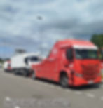 Dépannage poids lourd par Mecano Service F.C à Miserey-Salines-Besançon avec un camion IVECO rouge.