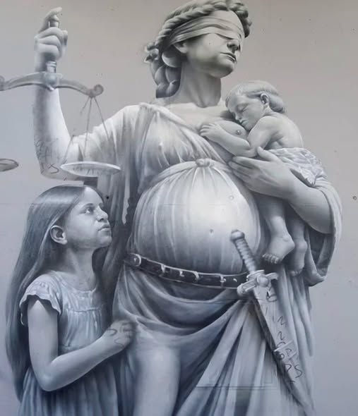 Fresque de défense des enfants réalisée par l'artiste Nacle