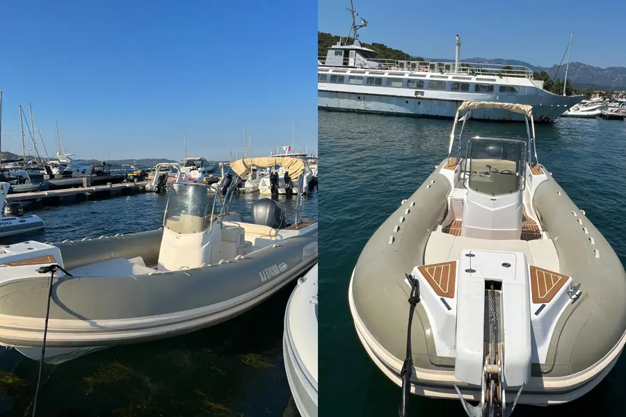 Set de photo d'un bateau en Corse