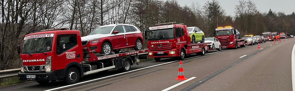 Intervention multiple - plusieurs dépanneuses mobilisées | Mecano Service F.C.