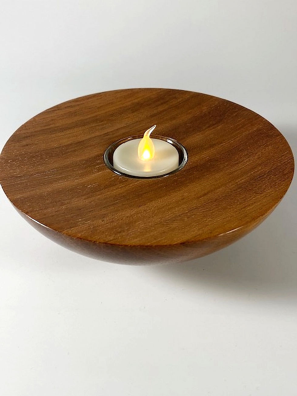 Thumbnail: Jatoba wood Disc Tea Light Holder