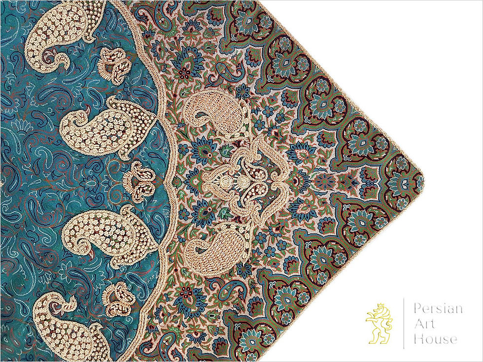 Thumbnail: Termeh Cloth With Sormeh And Tapestry
