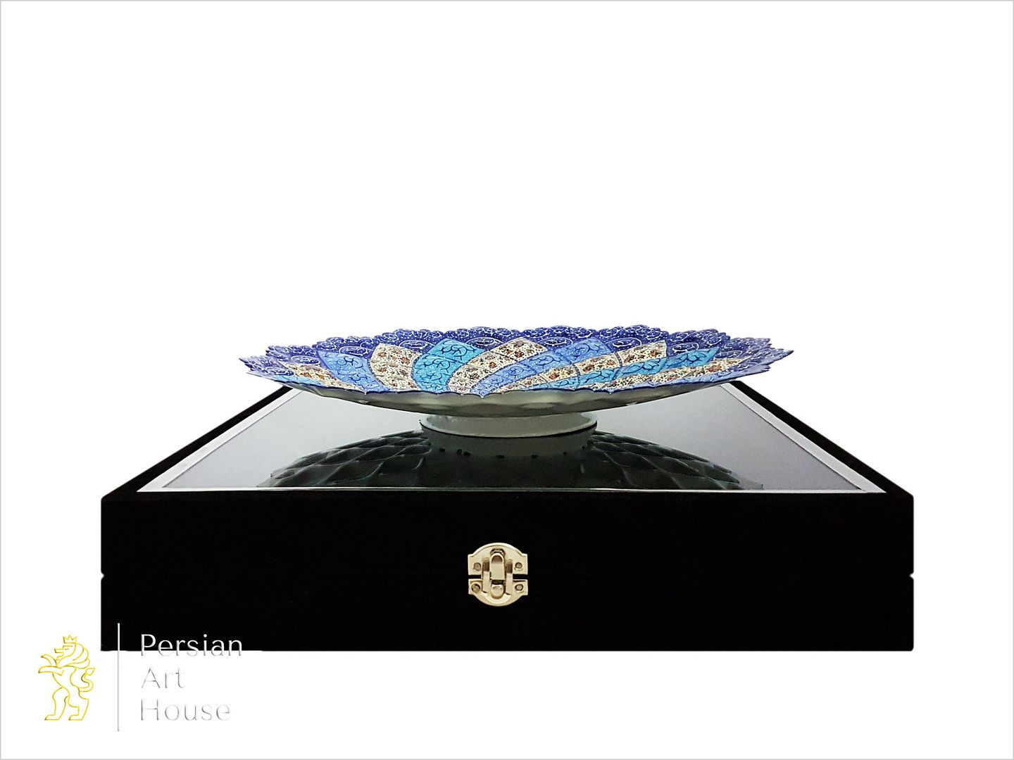 35 Cm Diameter Mina Kari Decorative Plate With A Velvet Box