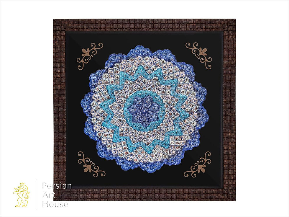 Thumbnail: 30 Cm Diameter Copper Mina Kari (Enameled) Decorative Plate