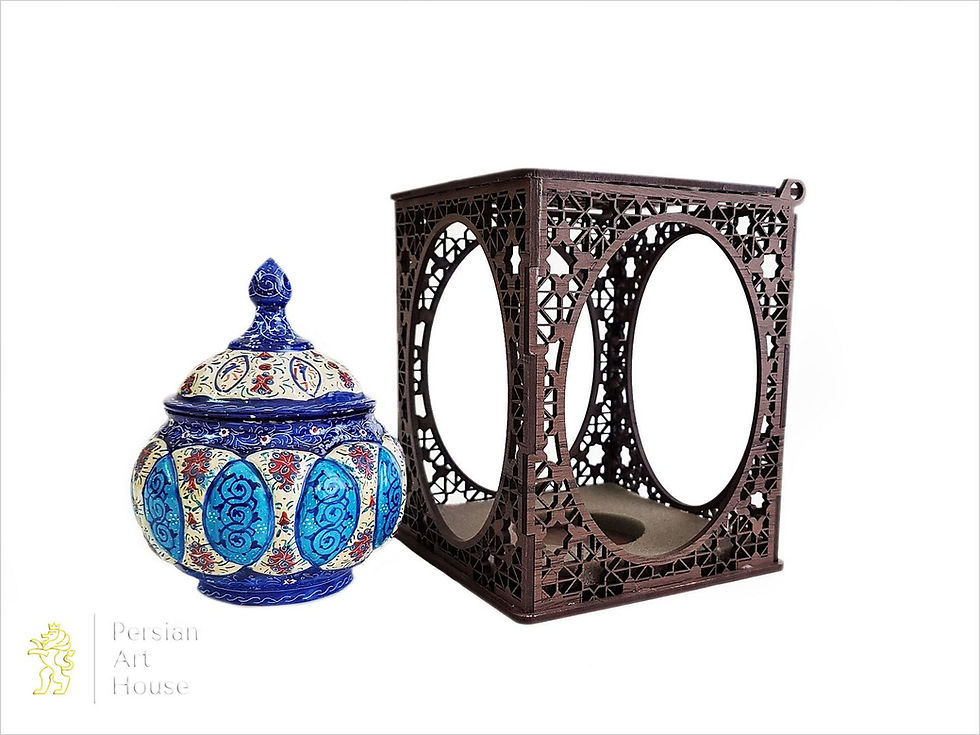 Thumbnail: Mina Kari Sugar Pot With A Grid Box