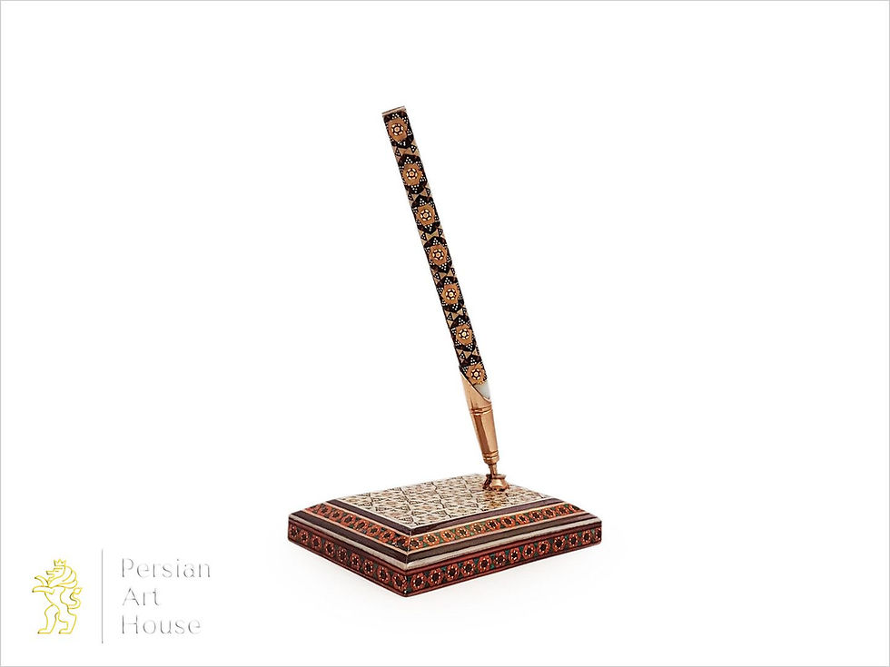 Thumbnail: Khatam Kari Wooden Desk Pen Holder