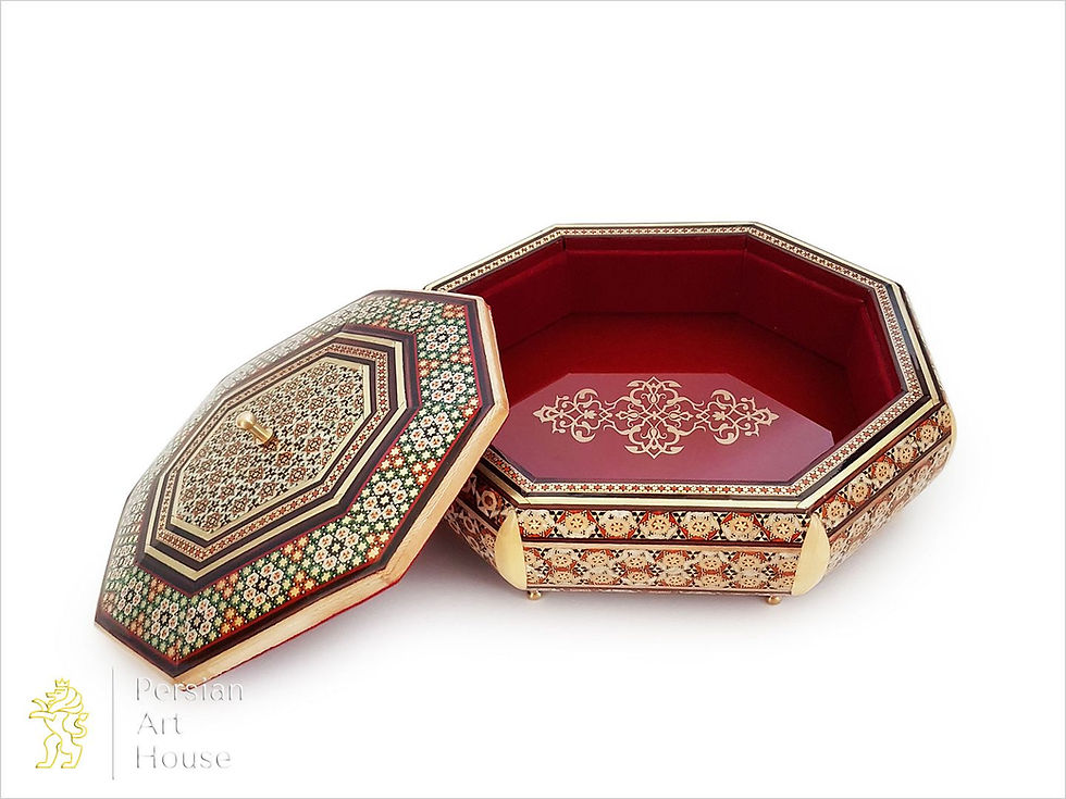 Thumbnail: Khatam Kari Octagonal Sweet Dish