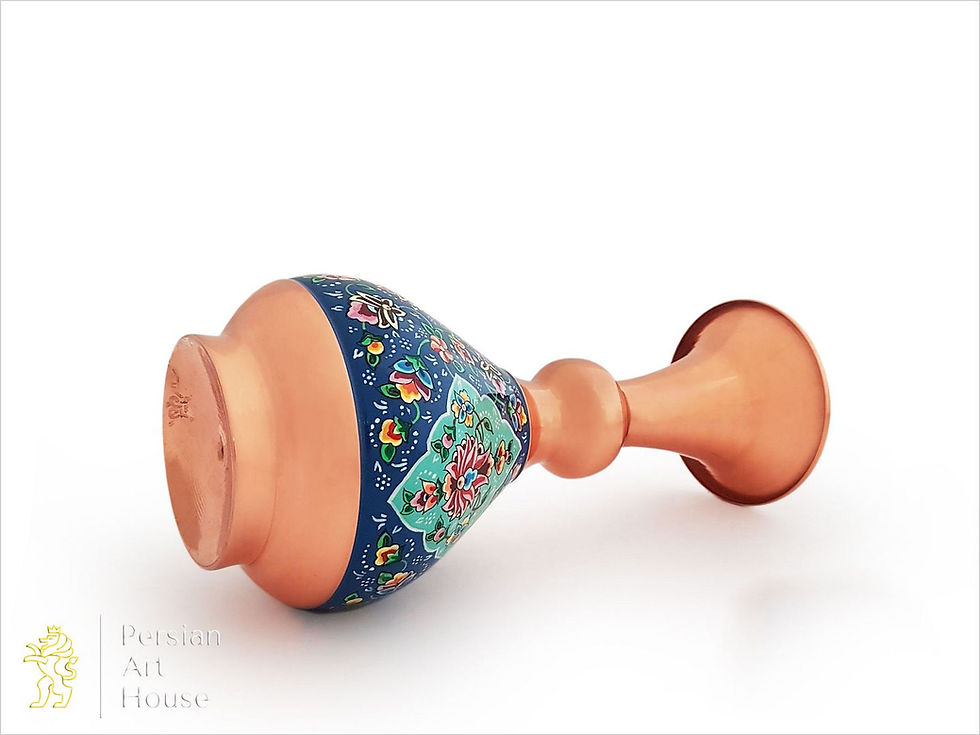Thumbnail: Copper And Mina Kari Decorative Vase