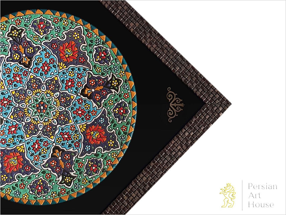 Thumbnail: 25 Cm Diameter Mina Kari Earthenware Decorative Plate Panel