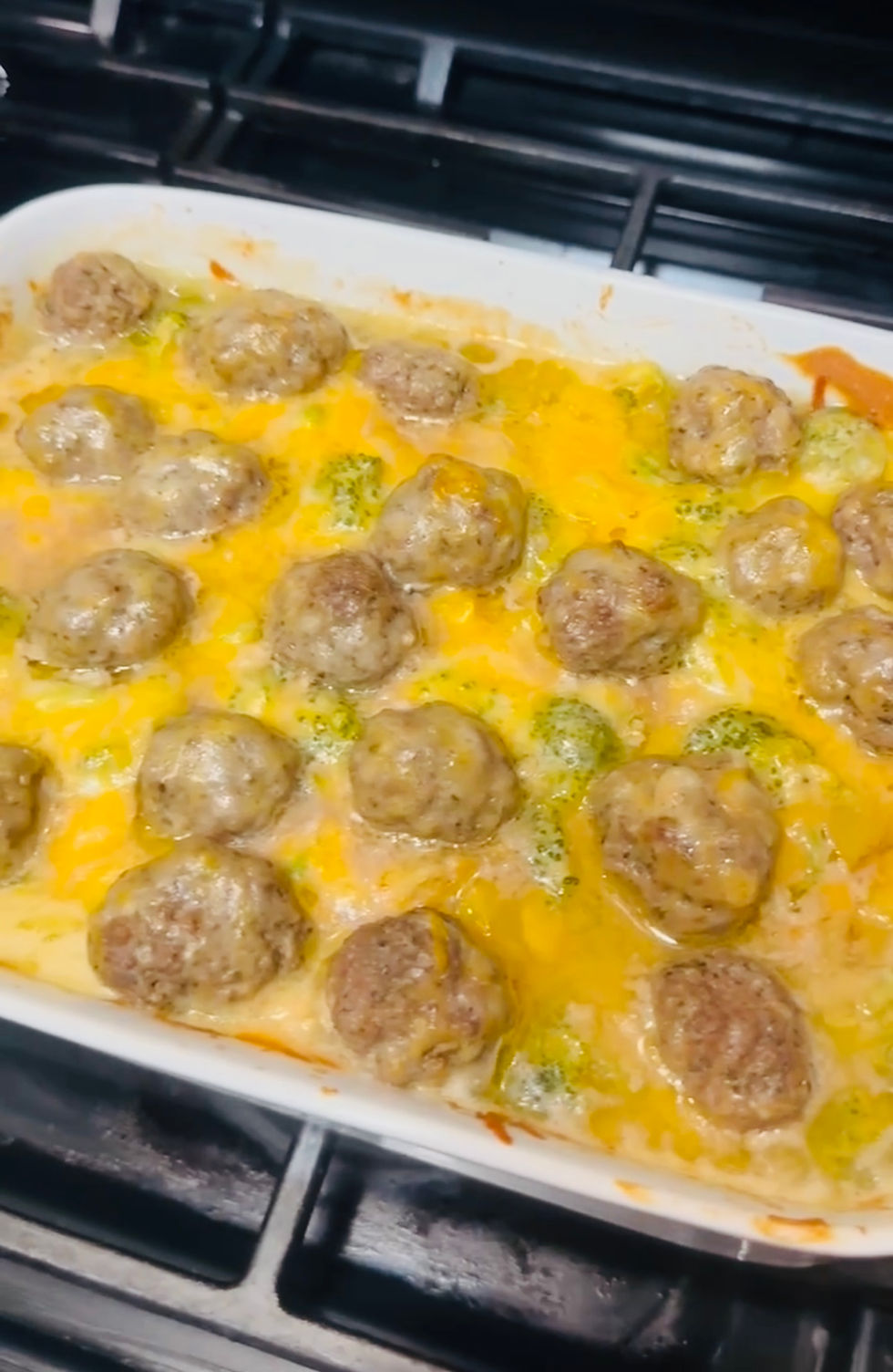 Cheesy Meatball Potato casserole