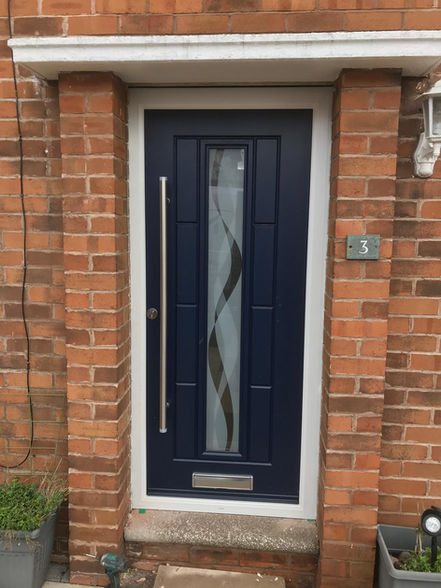 Blue composite door