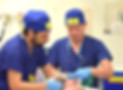 Surgeons performing surgery wearing Eco Ninjas Badge hats