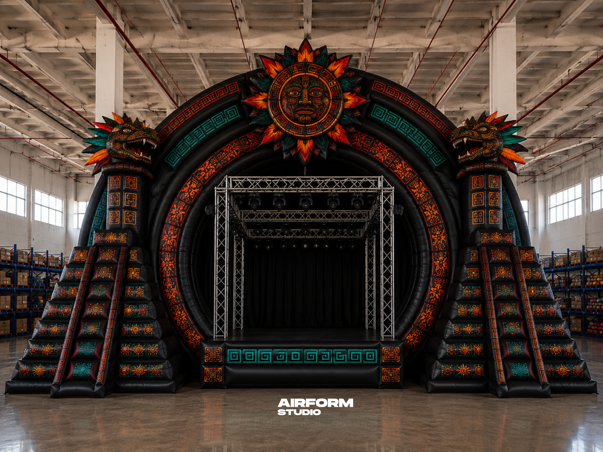 Temple Of The Sun — Custom Inflatable Stage (1 of 1 Exclusive Piece)