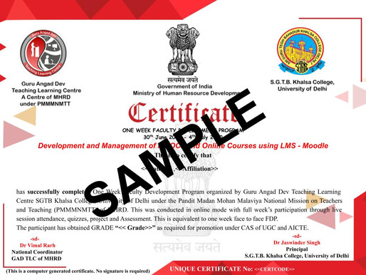 New Certification On Millionlights - GAD-TLC, Ministry of Education