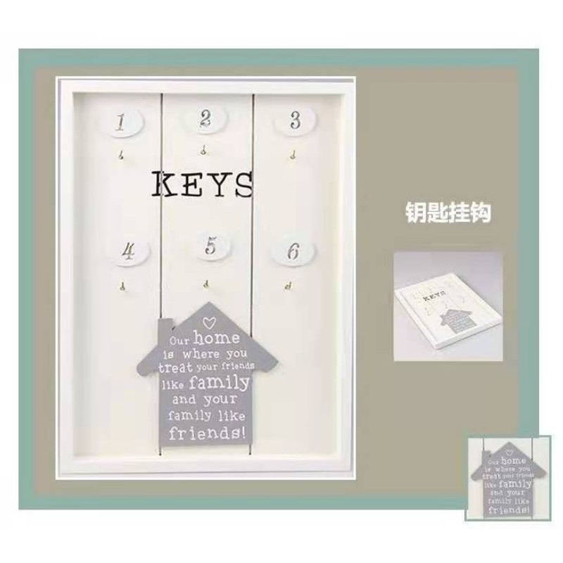Thumbnail: READY STOCK Creative Wall Mounted Key Holder Storage Shelf Key Hanger
