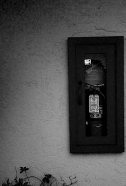 unopened fire extinguisher