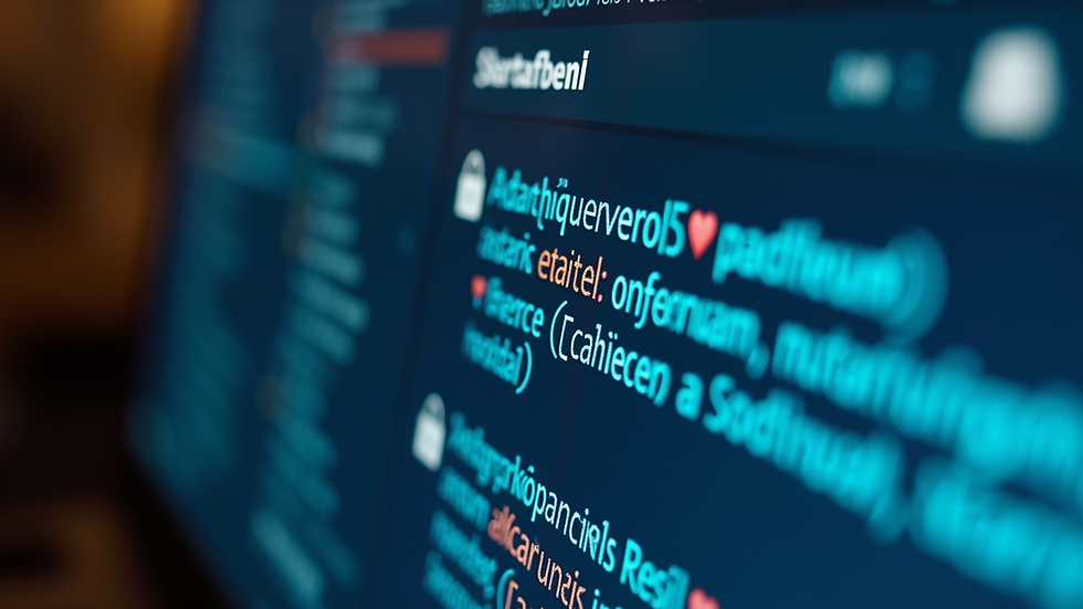 Close-up view of a computer screen showing an email inbox with security alerts